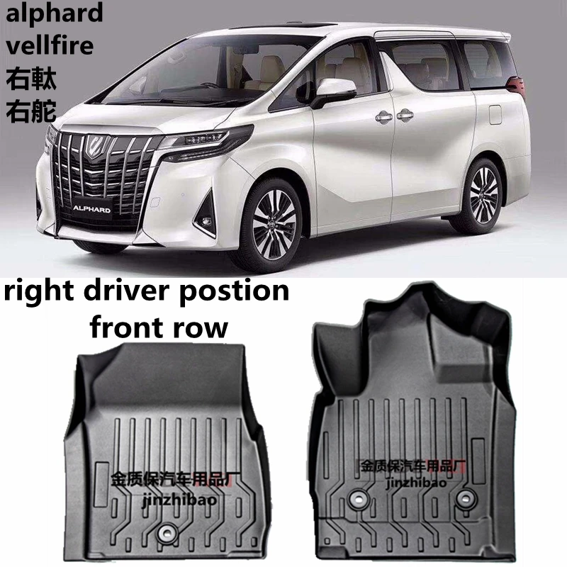 

Use for TOYOTA Alphard Vellfire 30 custom All-Weather car Floor Mat Fit For Alphard Vellfire 30 custom waterproof pad floor mats