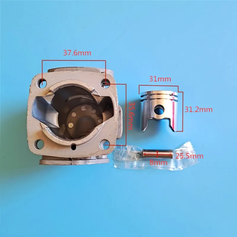 31 مللي متر مجموعة اسطوانات للصينية 1E31F 31F كولبن مجموعة 2 السكتة الدماغية 0.8HP البخاخ المتقلب أجزاء القطع