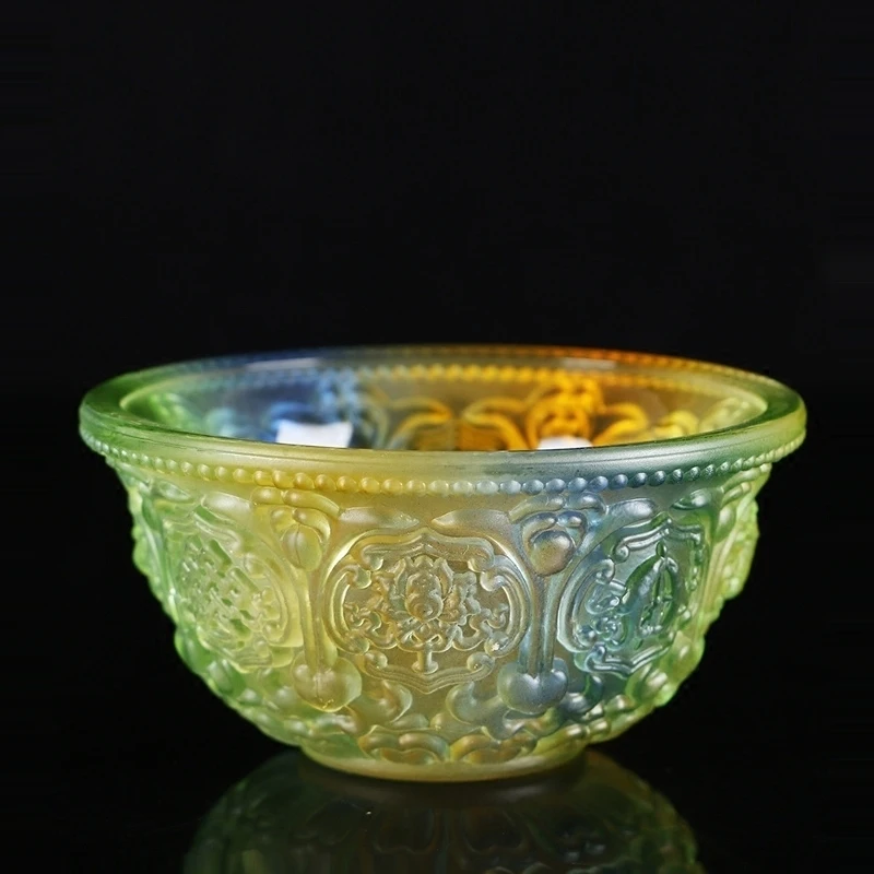 7 Pcs/set,Buddhist Supplies, Glass Crafts, Auspicious for Bowls, Secret Cups for The Cup of Water, Holy Water, Tribute Cup