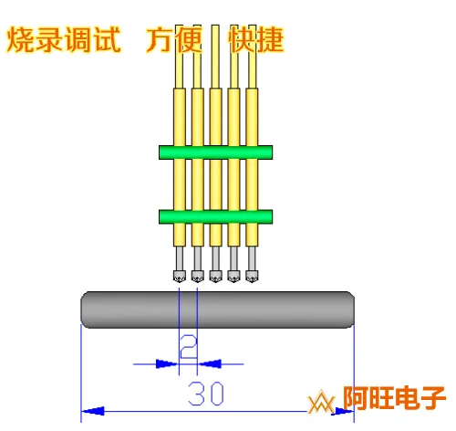 حرق برنامج التصحيح تنزيل بوجو دبوس الملعب 2.0 مللي متر-5P STM32 STC صف واحد