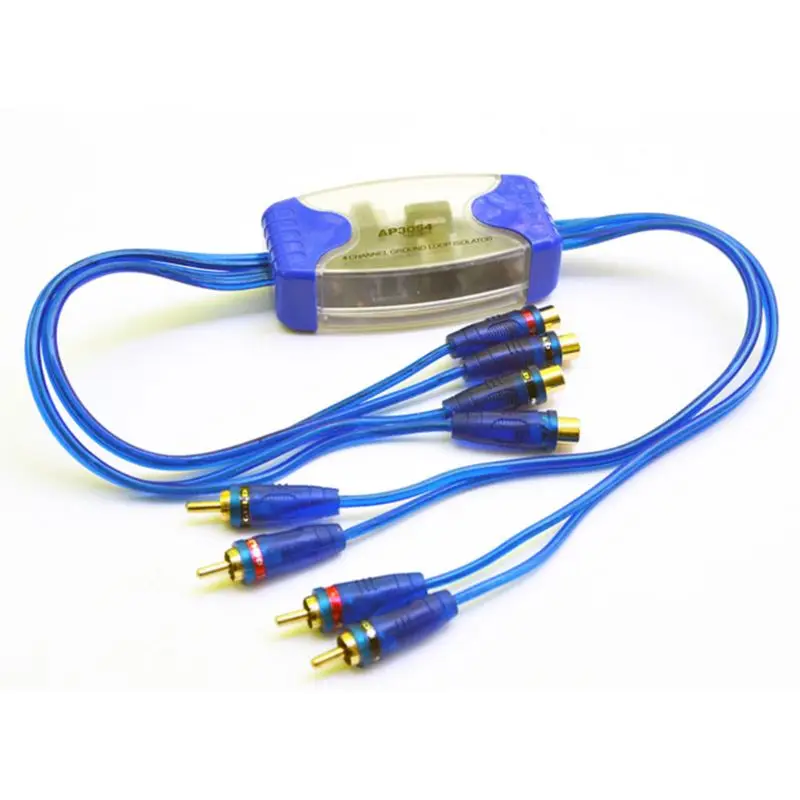 

Universal Noise Sound Eliminator 4 Channel RCA Ground Loop Isolator Noise Filters For Car Audio Radio Home Stereo System