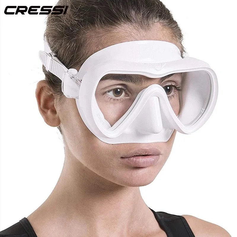 Cressi A1 Anti-Fog Diving Mask Professional Scuba Snorkeling Mask Silicone Mask for Men Women