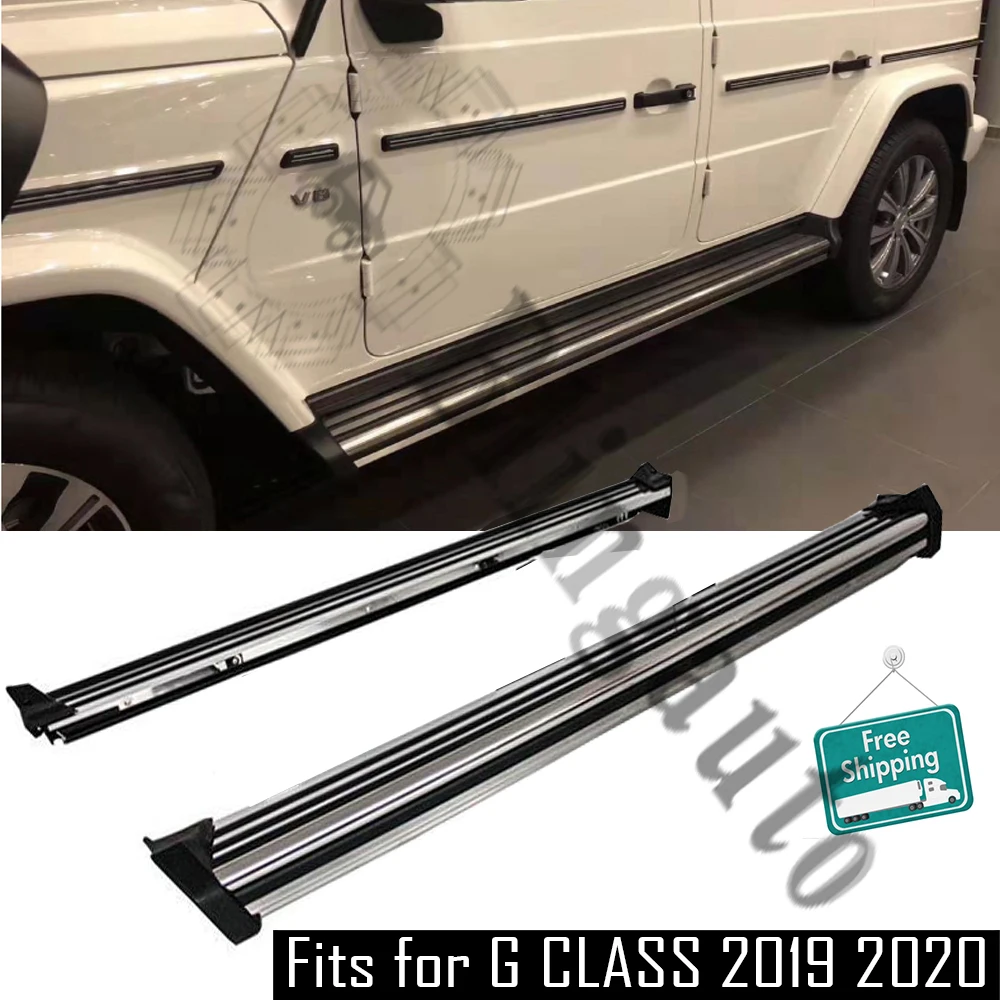 Side bar fits for Mer-cedes Be-nz G55 G65 G500 W463 2019 2020+ side step bar car pedal protector running board