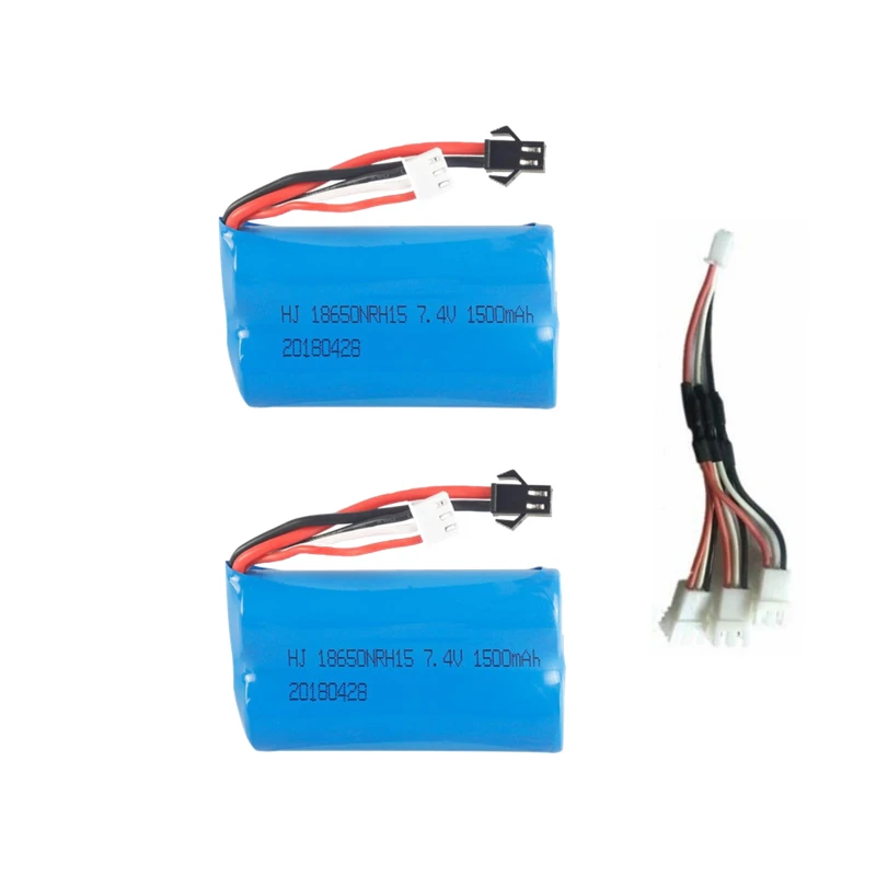 18311 18312  40KM/H High Speed  RC Car Spare Parts 7.4V 1500mAh Battery 3 In 1 Line For Remote Control Car