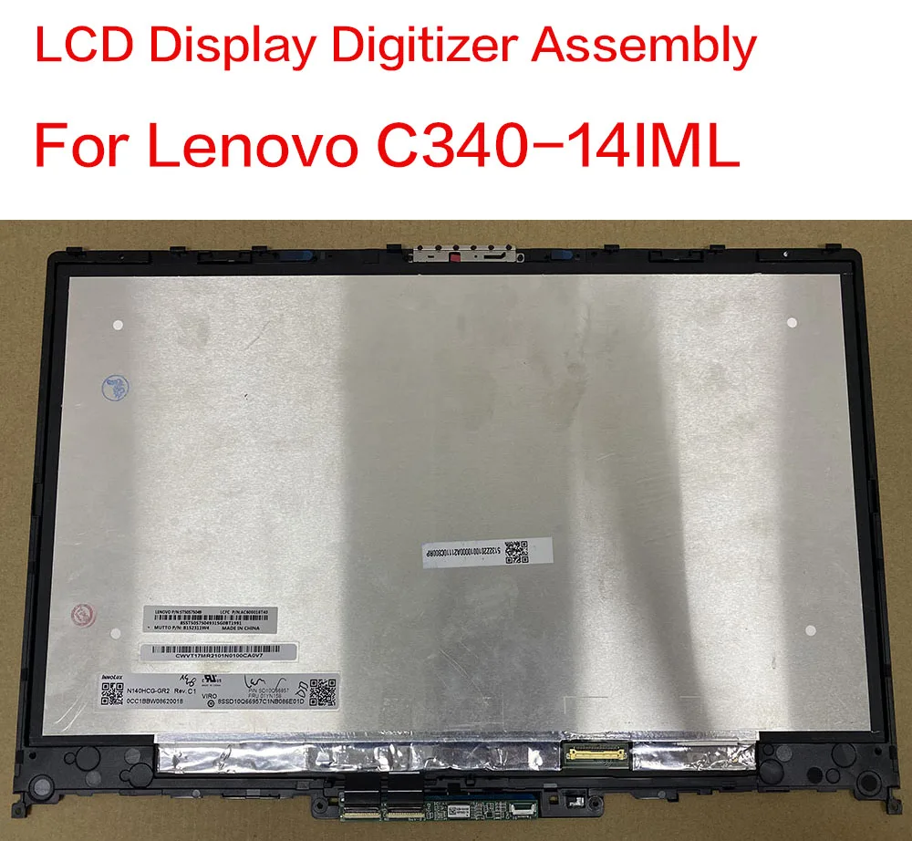 LCD For Lenovo IdeaPad C340-14API C340-14IML C340-IWL Laptops Touch Screen LCD Display Digitizer Assembly 14