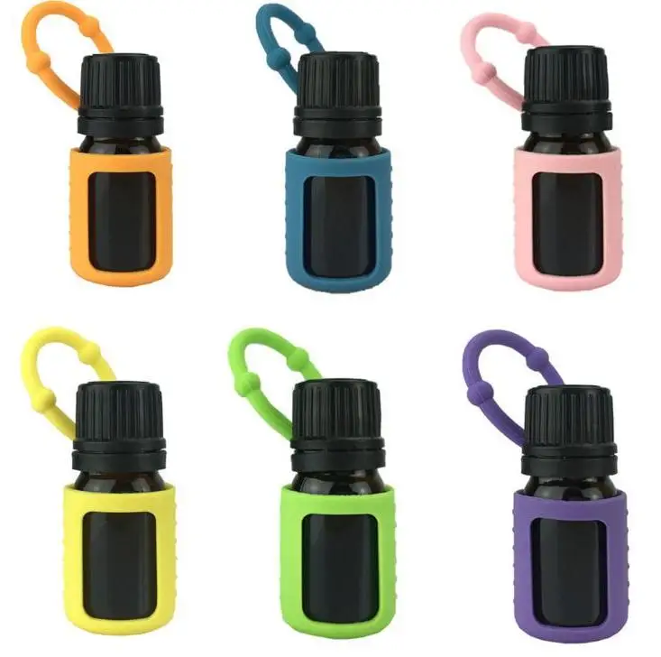 

Essential Oil Bottle Case Cover Storage Box Protector Silicone Protective Carrying Holder 6 Color For Choose Wholesale