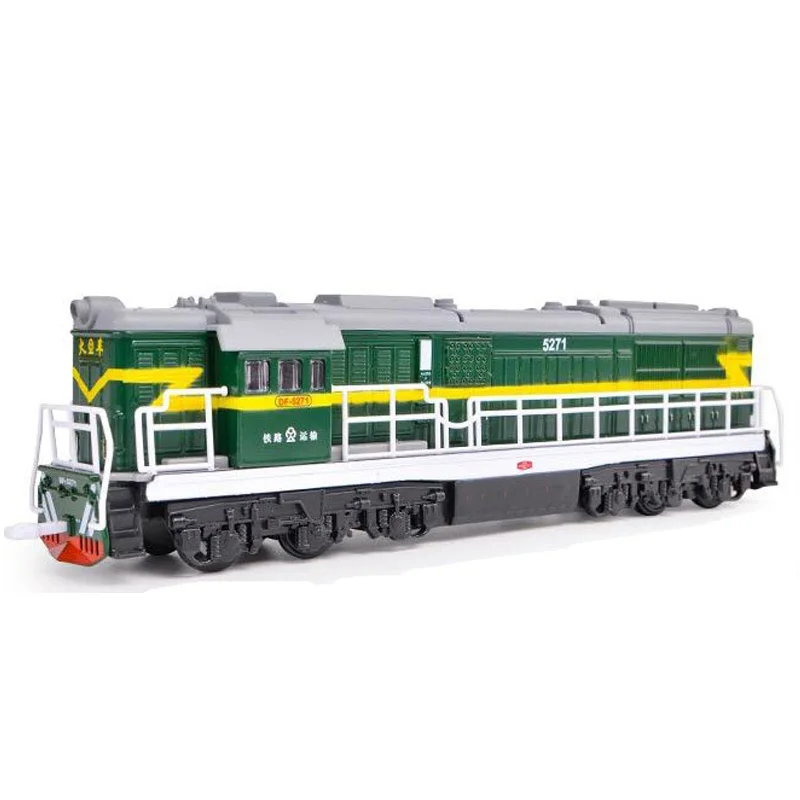 Interesante 1: 87 modelo de aleación de tren con luz y sonido modelo de coche de juguete para niños a presión de simulación, envío gratis