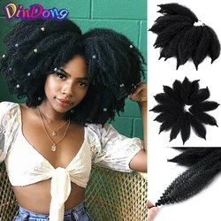 DinDong Synthetic 8 inch Afro Kinky Marly Braids Crochet Twist Hair Extensions 14 roots/pc High Temperature Fiber  Marley Braid