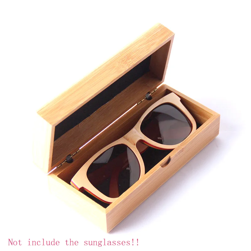 

Fashion Rectangular Sunglasses Case Brand Designer Handmade Natural Bamboo Sunglasses Bag Can Be Customized Micro-label