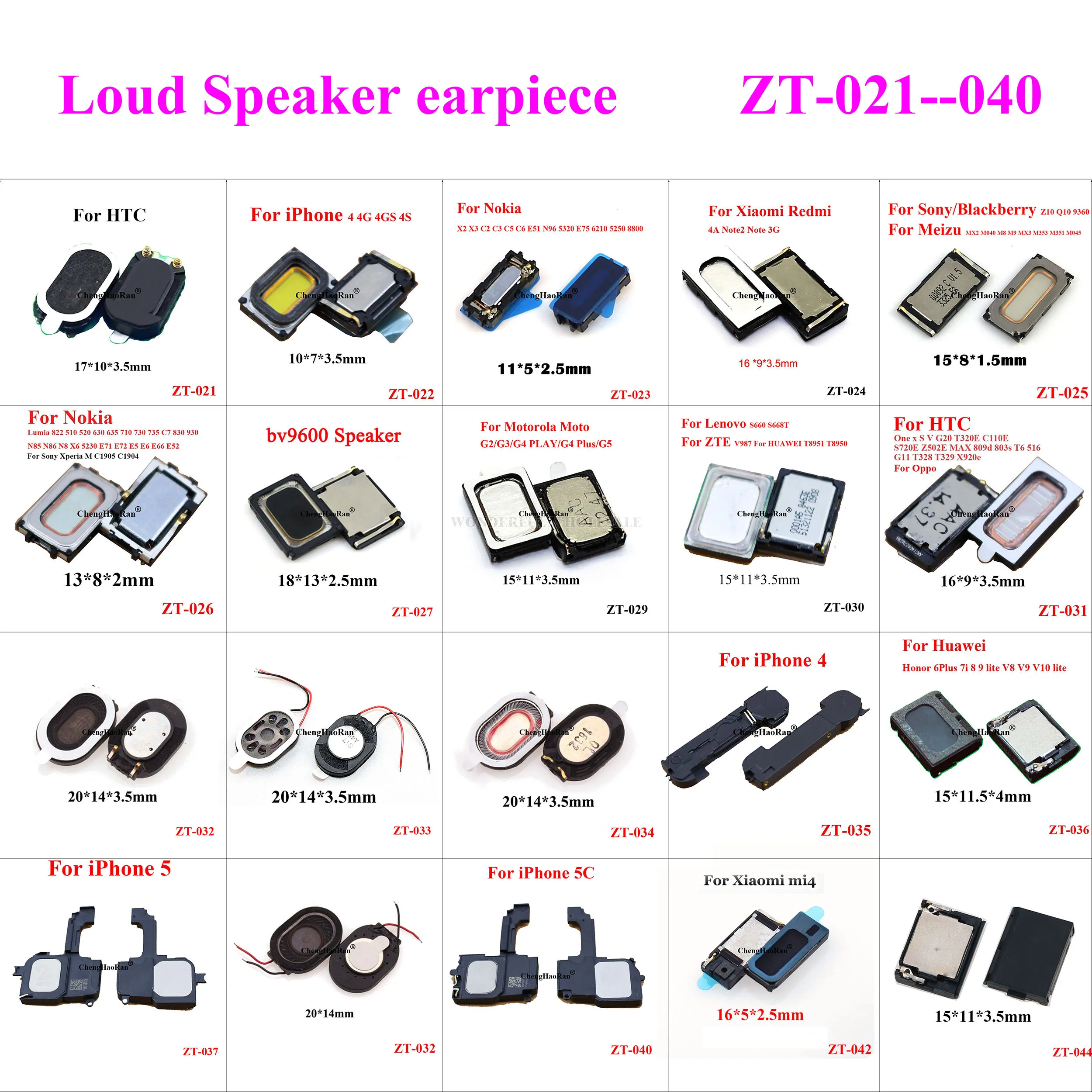 2x Loudspeaker Buzzer Ringer Replacement Rear Loud Speaker For HTC/iPhone/Nokia/Xiaomi Redmi/Sony/Blackberry/BV9600/Moto/Lenovo