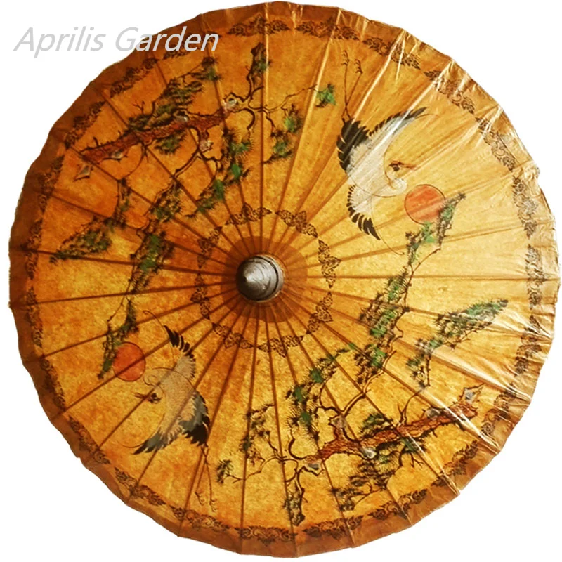 Handmade Ethnic Oil Paper Parasol Umbrella Antique Chinese Style Decor Photography Props Dance Qipao Hanfu Umbrella Thailand