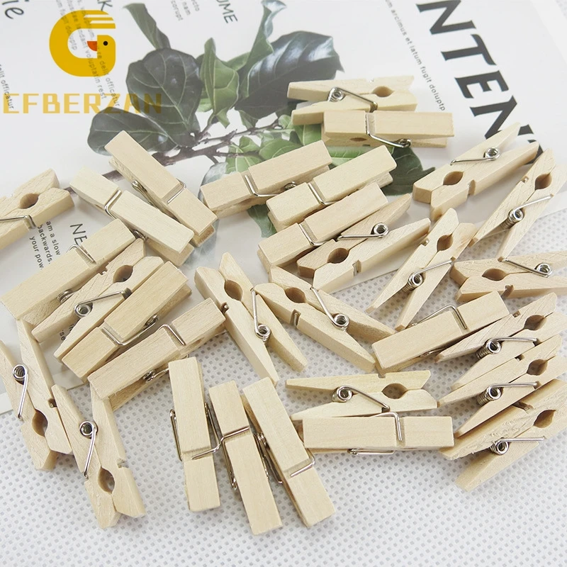 25Mm 30Mm 35 45Mm 60mm 72Mm Clothes Pegs Mini Wooden Paper Photo Clips Clothespins Wood Clamps For Storage Supplies Wooden Clips