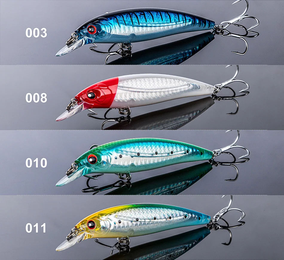 Noeby 3 Stück Jerkbait Floating Minnow Angelköder 100 mm 13,6 g 120 mm 22 g Long Cast Wobbler Kunstköder Meeresangelköder – Detail 8