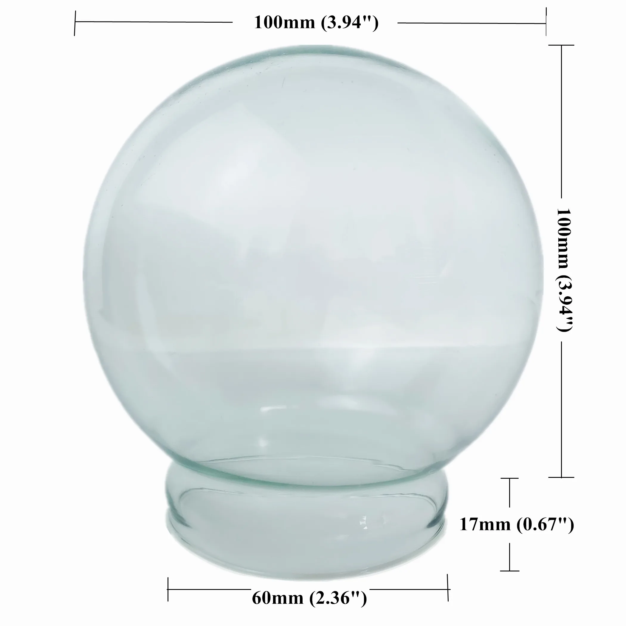 100mm DIY Water Snow Ball Accessories Christmas Snow Globes decoration ornament display dome
