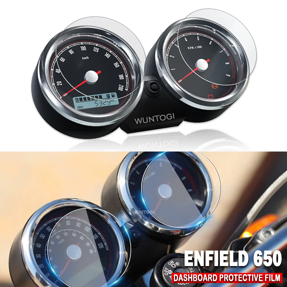 Instrument Protector Film for Royal Enfield 650 Interceptor Continental GT 2018 Clear Anti-glare Cluster Screen Scratch TFT LCD 