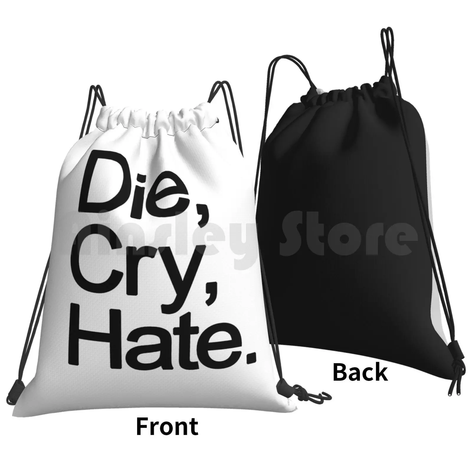 Live , Laugh , Love , Die , Cry , Hate. Backpack Drawstring Bags Gym Bag Waterproof Live Laugh Love Die Cry Hate Funny