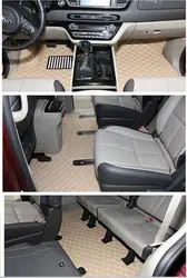 Good quality rugs! Custom special car floor mats for KIA Carnival 7 8 seats 2024-2021 durable waterproof carpets,Free shipping