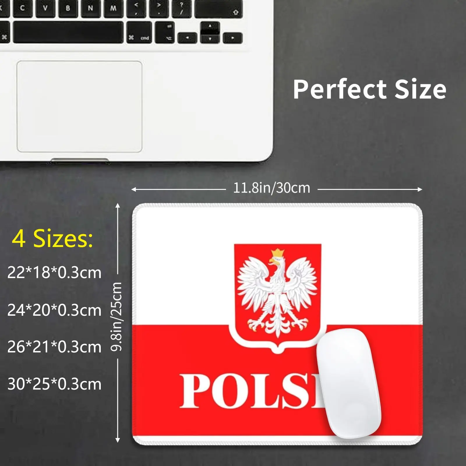 Polska 1 Mouse Pad DIY Print Poland Poland Flag Flag Polish Red White Poles Poland Coat Of Arms Warsaw I