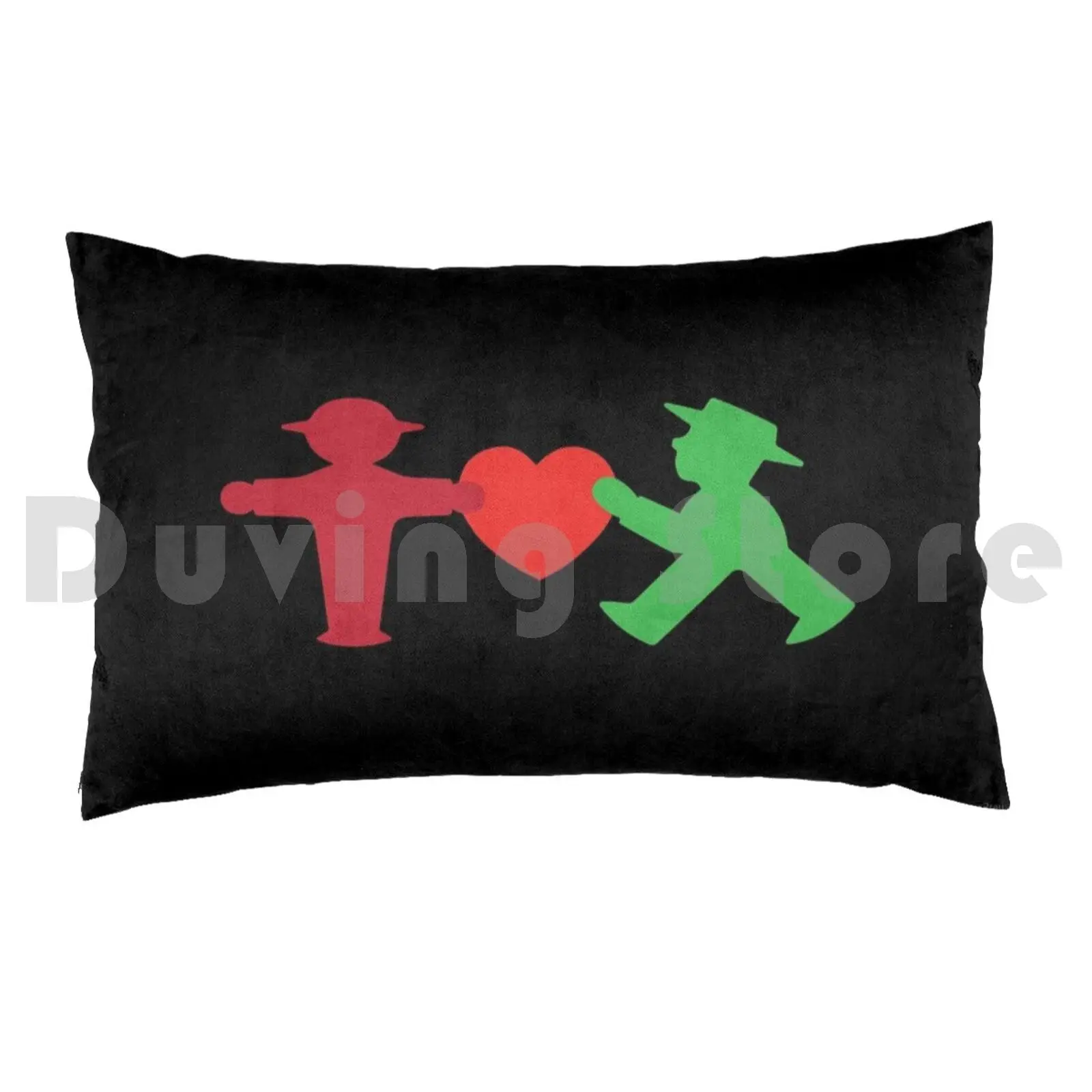 Ampelmanchenn Love Pillow Case Printed 50x75 Ampelmann Ampelmanchen Crosswalk East Germany Street Traffic