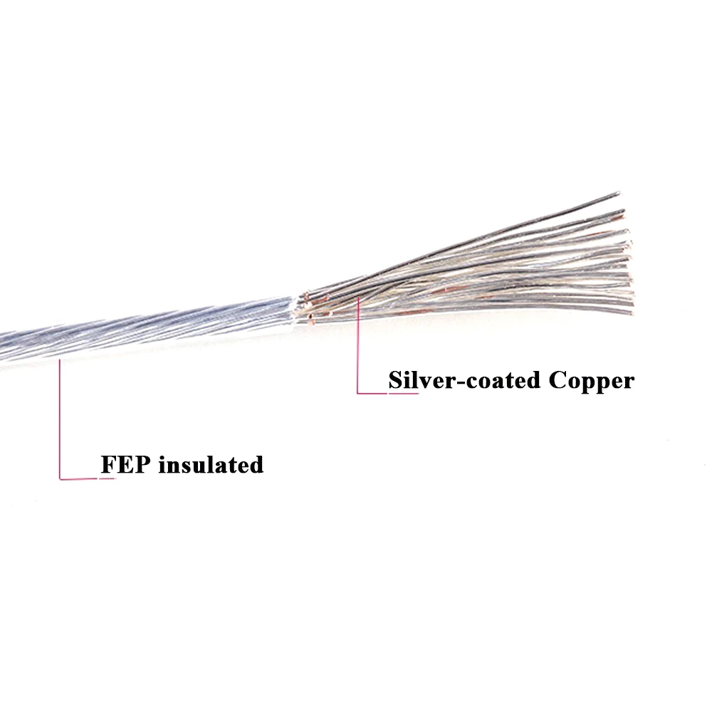 Coated Silver Plated Copper Wire Large Capacity High Temperature 1/2/5m Gearbox Airsoft AEG Hunting Shooting Paintball Acessory