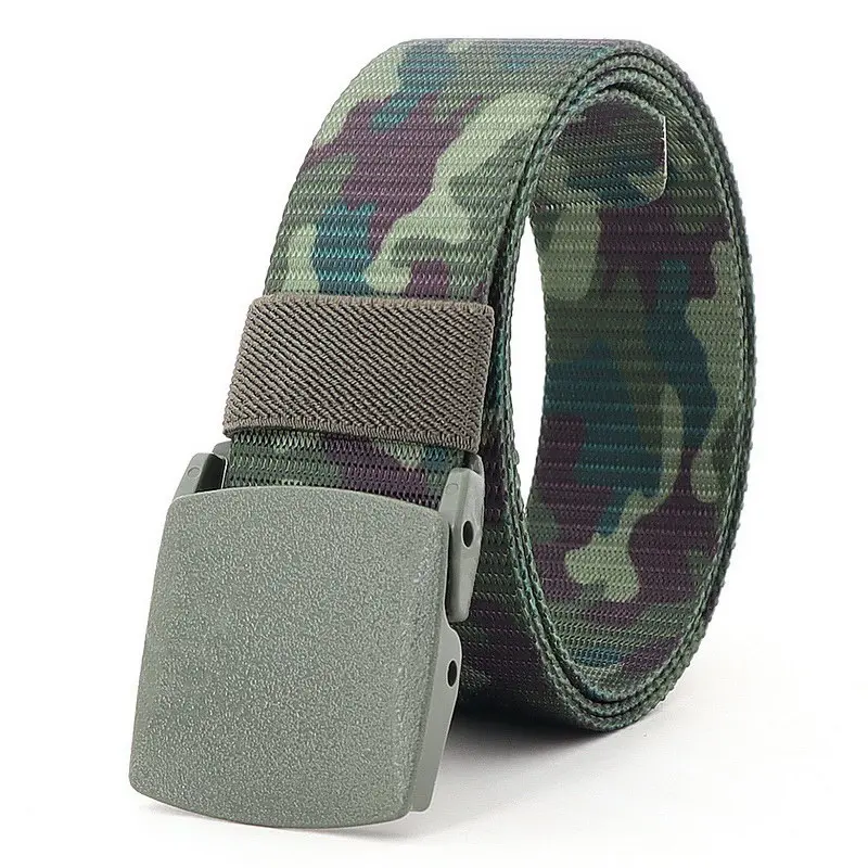 Herren POM Schnalle Schnell Trocknend Gürtel Mode Camouflage Band Nylon Armee Militär Outdoor Taktische Taille Cinto Sport Freizeit 3,8 cm