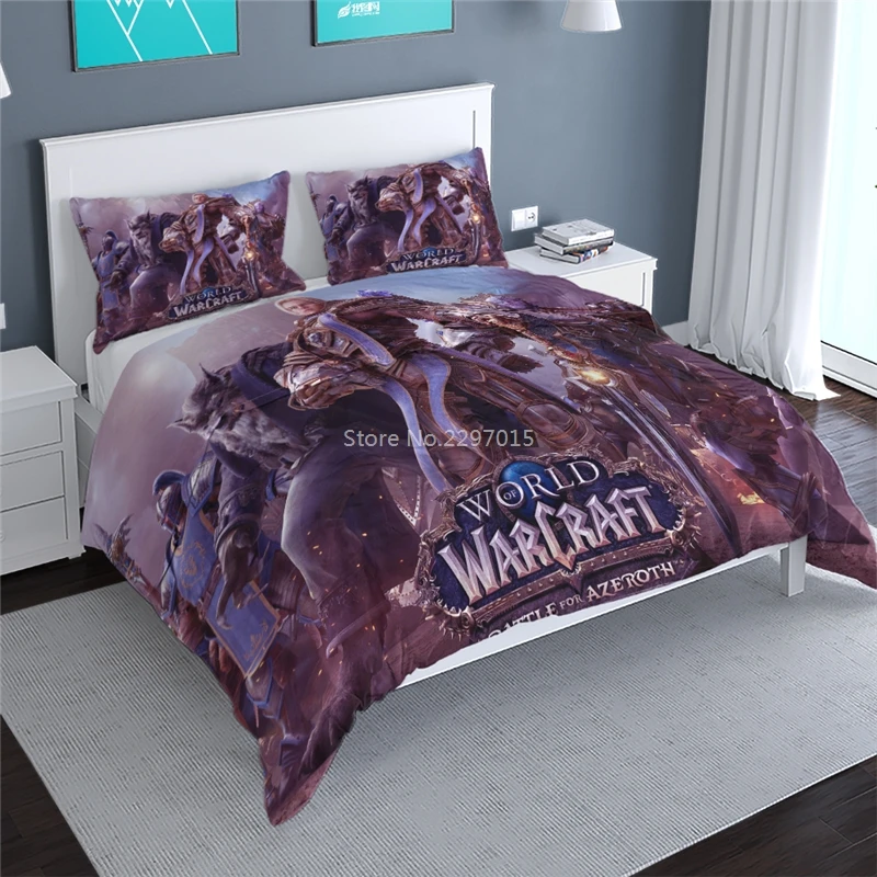World of Warcraft WOW Alliance Horde Banner Flag Bedding Set Bed Linen Bedclothes Twin Full Queen King Duvet Cover Pillowcase image 3