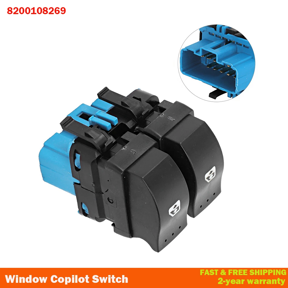 Interrupteur de fenêtre électrique copilote, pour Vauxhall VIVARO / MOVANO RENAULT Megane TRAFIC II MASTER Scenic II 8200108269