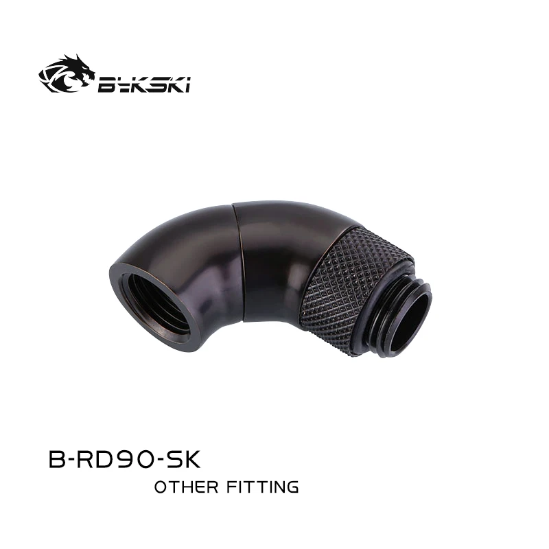 Bykski B-RD90-SK,G1/4 Female To Male 90 Degree PC Cooling Fitting,360 Degree Rotatable Elbow Water Cooled Connector.