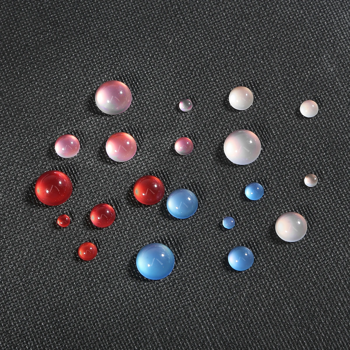 4 6 8 10 12mm Round Flat Back Spacer Clear Resin Cabochon Red White Blue Pink 20-50Pcs DIY Jewelry Accessories Findings