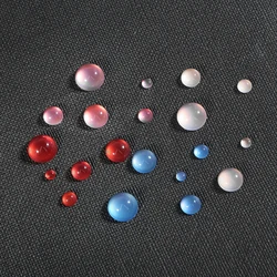 4 6 8 10 12mm Round Flat Back Spacer Clear Resin Cabochon Red White Blue Pink 20-50Pcs DIY Jewelry Accessories Findings