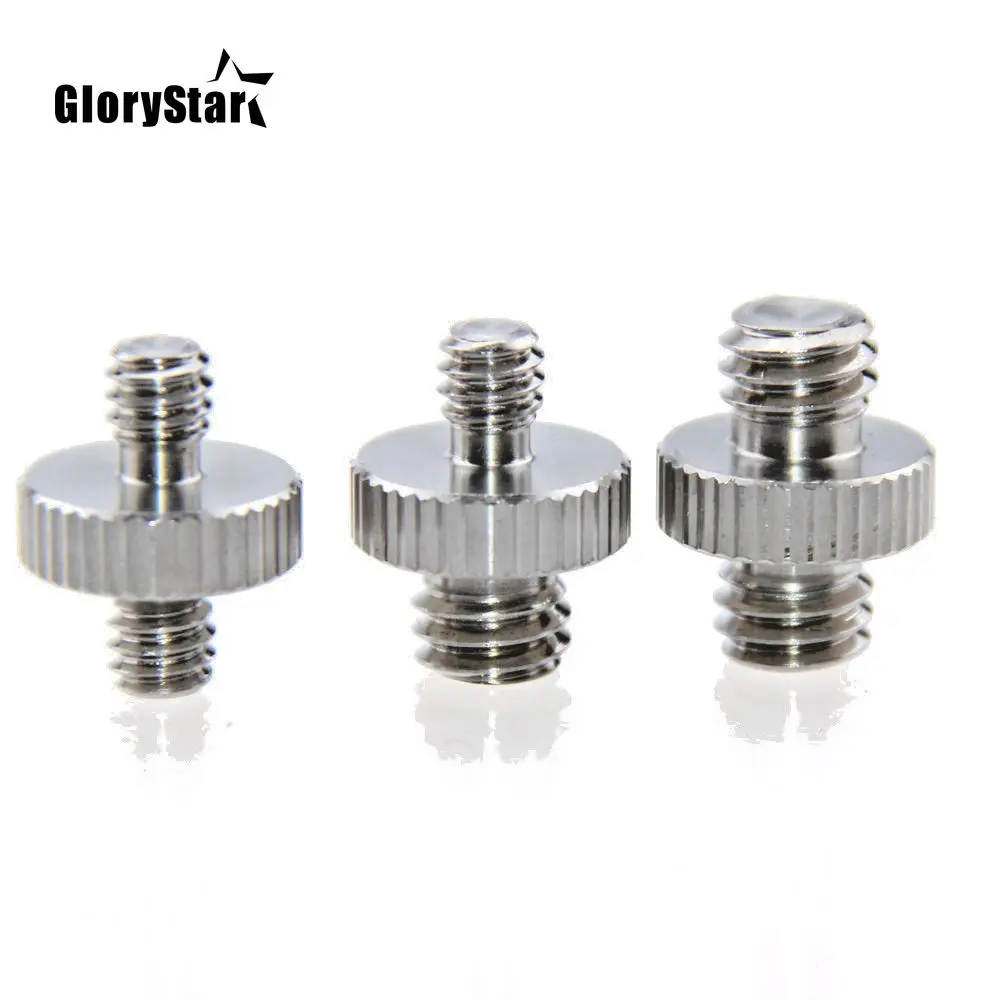 Переходник с наружной резьбы 1/4 дюйма на наружную резьбу 1/4 дюйма 3/8 дюйма двойной наружный винт адаптер поддерживает штатив аксессуары для камеры Mayitr