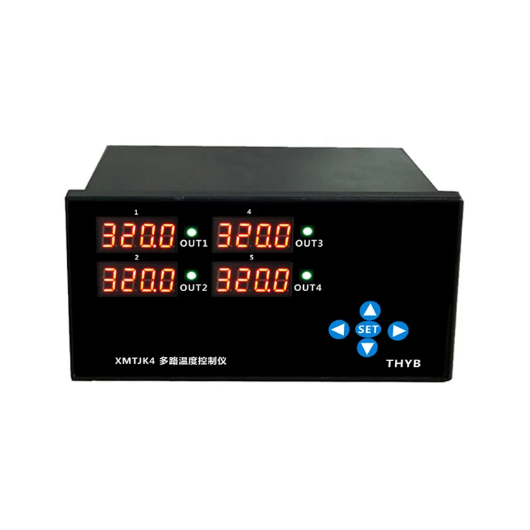 

4 Channel Digital Display Thermostat,Multichannel Temperature Control Meter RS485 Communication Record Intelligent PID