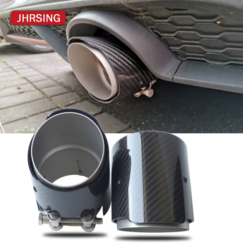 1 Piece Carbon Fiber Exhaust Tips Carbon Fiber for Car Decoration Exhaust Muffler Pipe for BWM F87 M2 F80 M3 F82 F83 M4