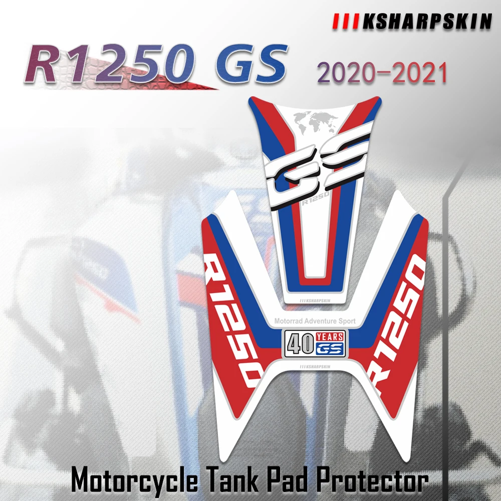 

For BMW R1250GS 2020-2021 r1250gs Motorcycle 3D Edge Gel Fuel Tank Pad Stickers Gas Fuel Oil Tank Protective Accessories Decals