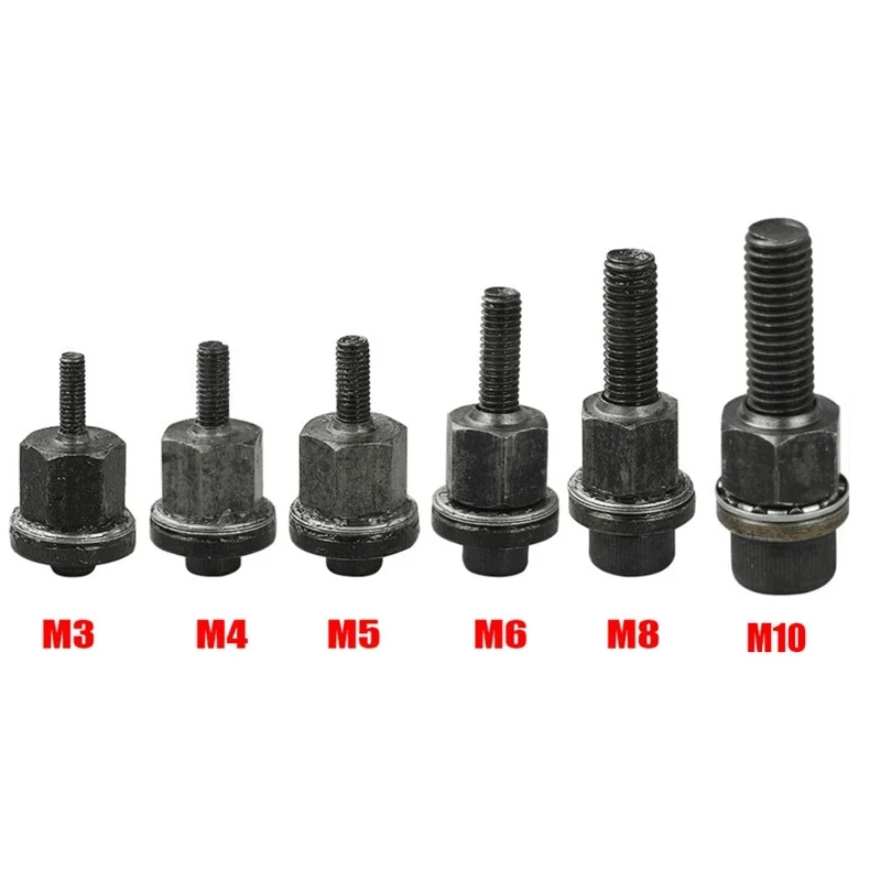 Mão rebite arma cabeça conjunto para porca rebite guntool m3/m4/m5/m6/m8/m10 instalação simples manual rebitador 30 pçs liga de alumínio rivnut