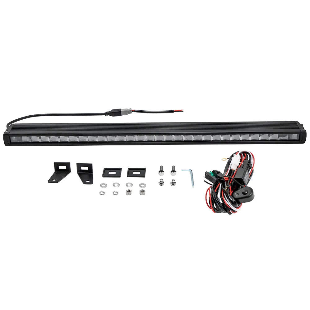 30inch LED Light Bar Slim Single Row Work Driving Lamp 4X4 Offroad