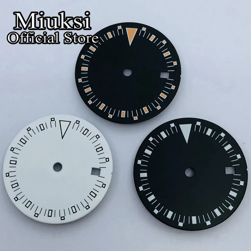 Miuksi 29mm watch dial luminous dial fit ETA 2836 2824 Miyota 8205 8215 821A Mingzhu DG2813 3804 PT5000 Seagull ST1612 movement