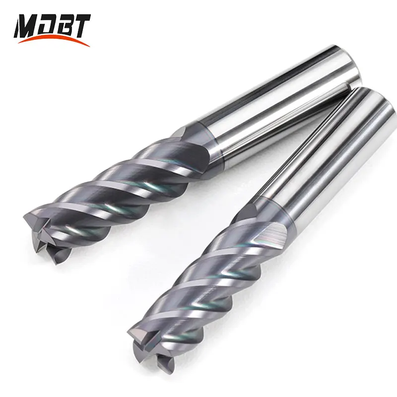 Fresa in metallo duro HRC45 utensili da taglio in lega di tungsteno acciaio 4 flauti 2 flauti 4mm 5mm 6mm 8mm 12mm fresa
