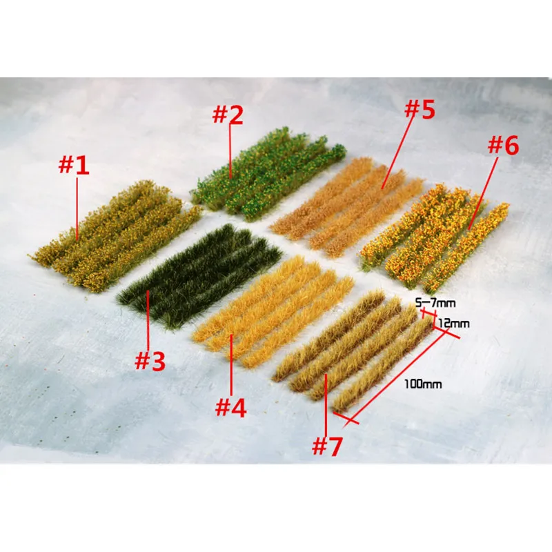 10cm Miniature DIY Rice Field Model Grass Scenario Material for Train Sand Table