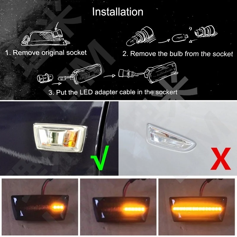 Signal de marqueur latéral à indicateur LED dynamique, adapté pour Opel SachCorsa D, S07, Zafira B, A05, Meriva B, S10, accessoires de style de voiture