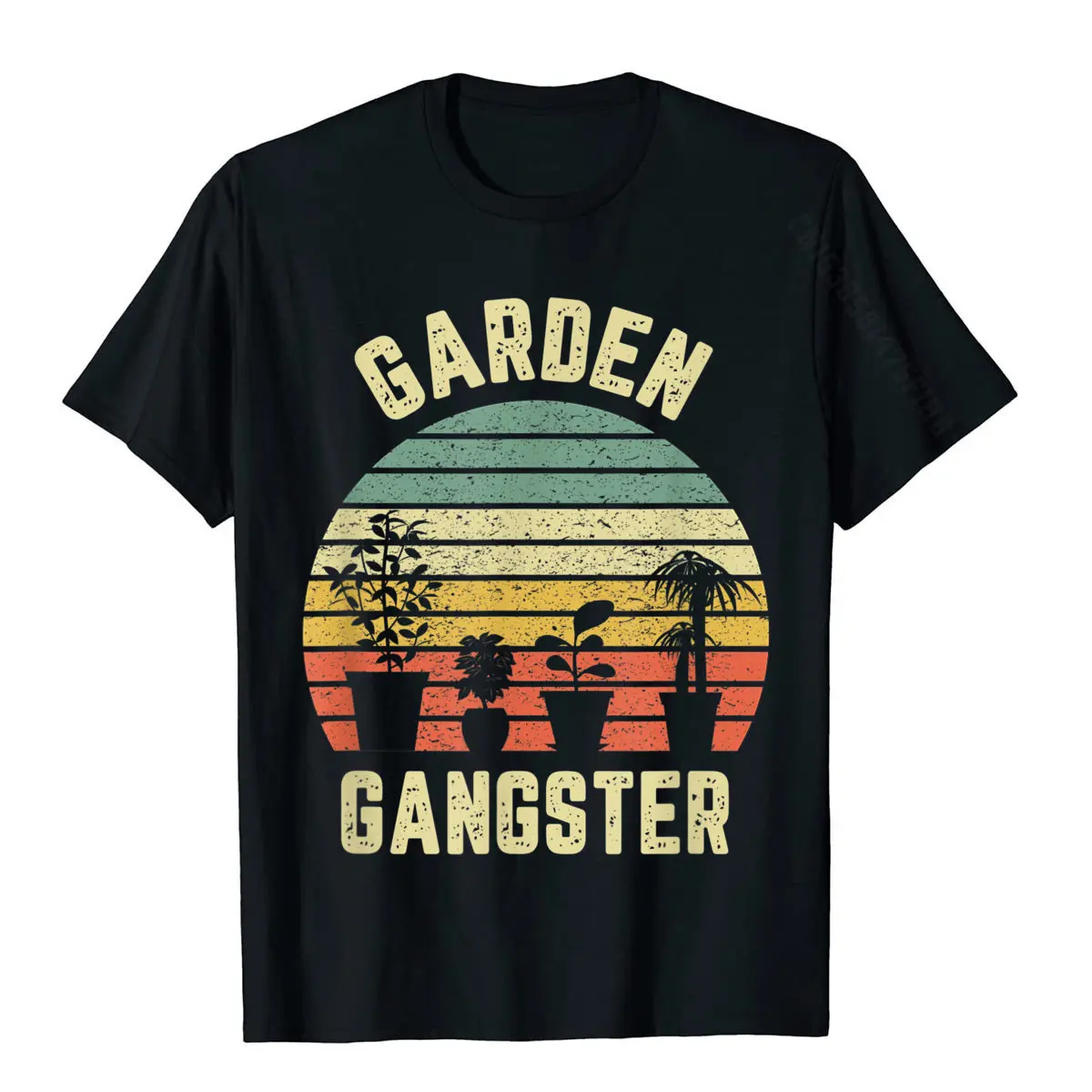 Garden Gangster Shirt Retro Vintage Gift Funny Gardening T-Shirt Retro Men T Shirt Cool Tops T Shirt Cotton Crazy