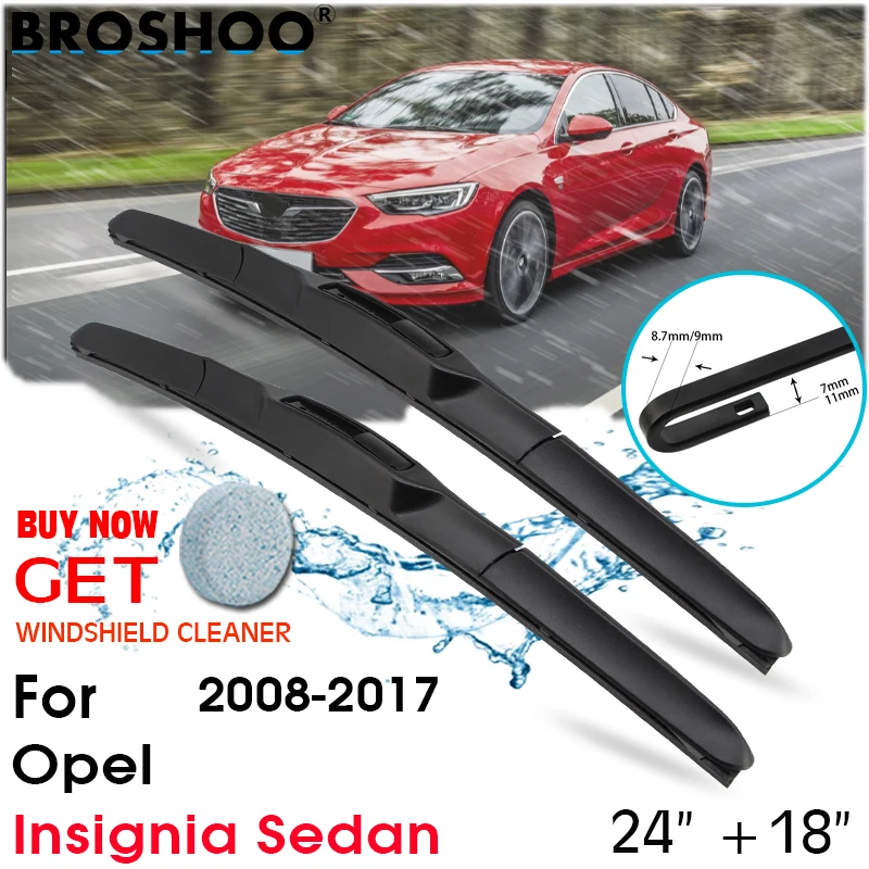 

Car Wiper Blade Front Window Windscreen Windshield Wipers Blades Auto Accessories For Opel Insignia Sedan 24"+18" 2008-2017