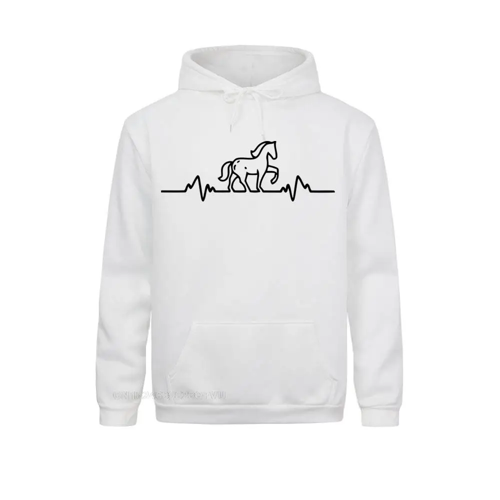 Horse Pulse Heartbeat Mens Fitted Hoodie Mothers Day Saddle Gift Present Brand Clothing Harajuku Women Top Tee