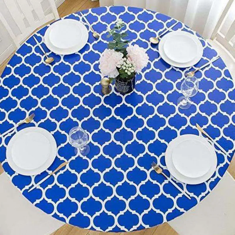 17AHSM New Blue Art  Waterproof and Stain Proof Table Cover Cloth Light Luxury  Home Party Birthday Picnic Blanket Table Cloth