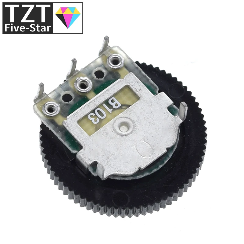 TZT 10/30 Stück B103 16x2mm 10K Ohm Doppel-Drehknopf Volumenrad Duplex-Potentiometer Z07 Direktversand – Detail 7