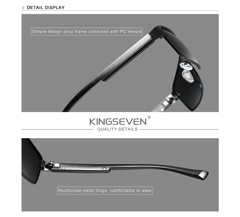 KINGSEVEN 2024 NEUE Polarisierte Sonnenbrille Männer Frauen Fahren Platz Brillen männer Sonnenbrille Männliche Goggle UV400 Gafas De Sol – Detail 1