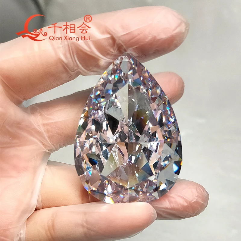 480ct  34*47mm  white  color pear  shape  Millennium Star cubic zirconia loose stone cz stone