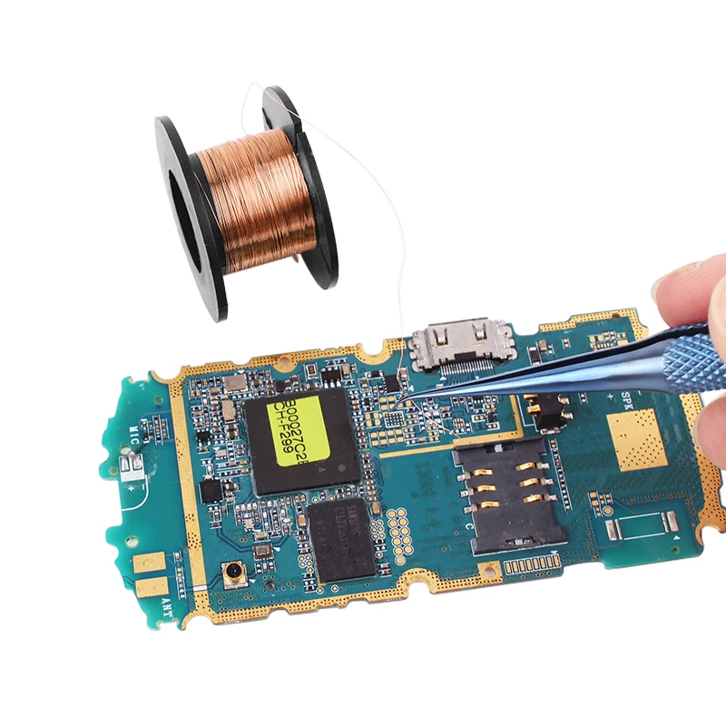 LUXIANZI 0.1mm filo di rame smaltato PCB riparazione ponticello filo di rame per saldatura scheda madre strumenti di riparazione saldatura BGA