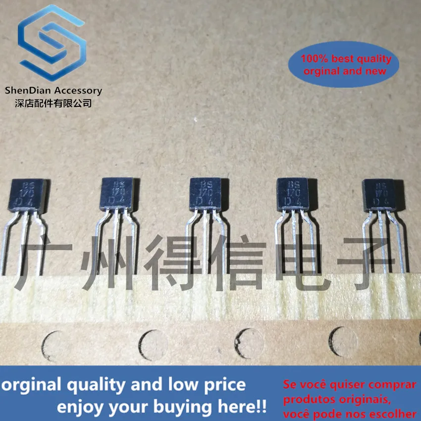 10pcs 100% orginal BS170 170 TO-92  TMOS FET Switching(N-Channel-Enhancement)  real photo