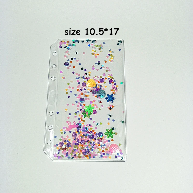 Data Book Replacement Color Index Page Handbook Transparent A6 Six-hole PVC Spacer Colorful Shell Love Replacement